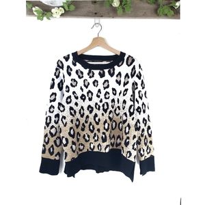 Ann Taylor Leopard Animal Print Sweater NWOT